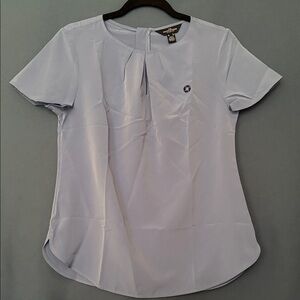 Women's Light Blue Short Sleeve Top Chase Uniform Size 6 New
